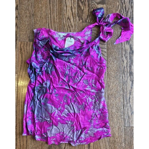 Cabi Tank Fit to Be Tied 100% Silk Cowl Neck Women’s Sleeveless Sz M #102 NEW - Picture 1 of 9